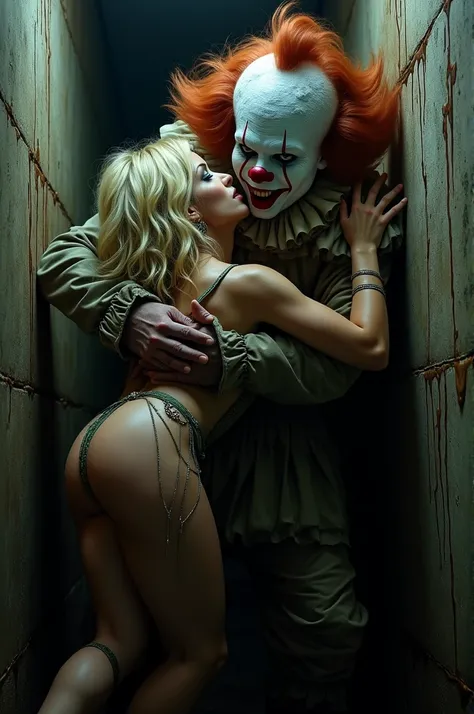 It the clown 1990 that is fucking a very sexy blonde milf in the drain