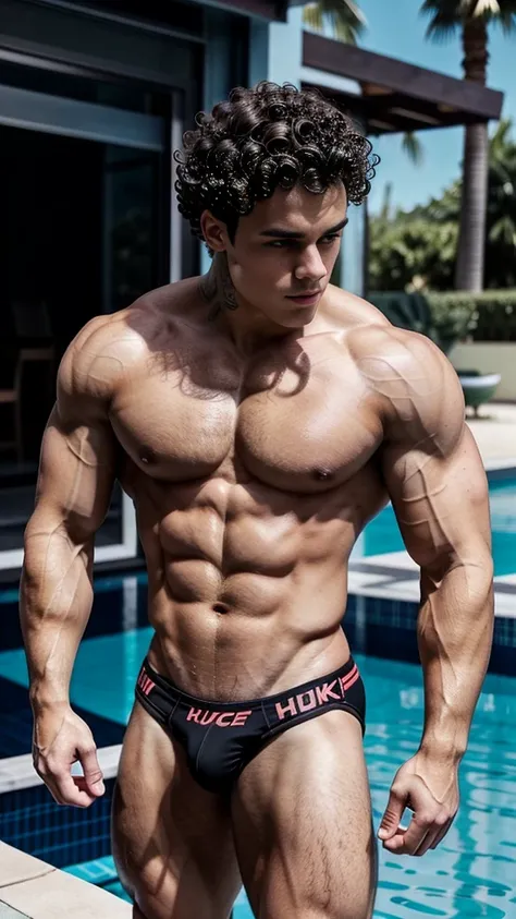  white teenage hunk boy ,    , black hair, fixed eyes, sharp features, no facial or body hair, height 1.90 , weight 90 kg, athletic build , six pack  , broad shoulders, wide back ,V-shaped body , male_focus, full_body_focus, hunk_body, masculine_body, body...