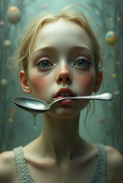 Spoon in the mouth 