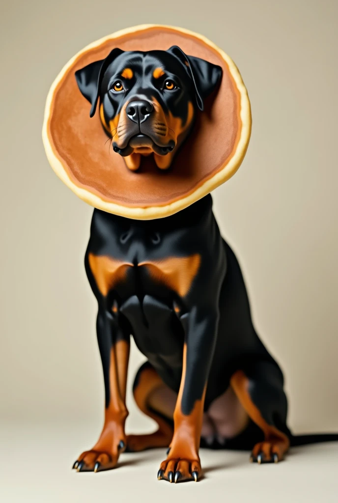 Pancake as a Rottweiler