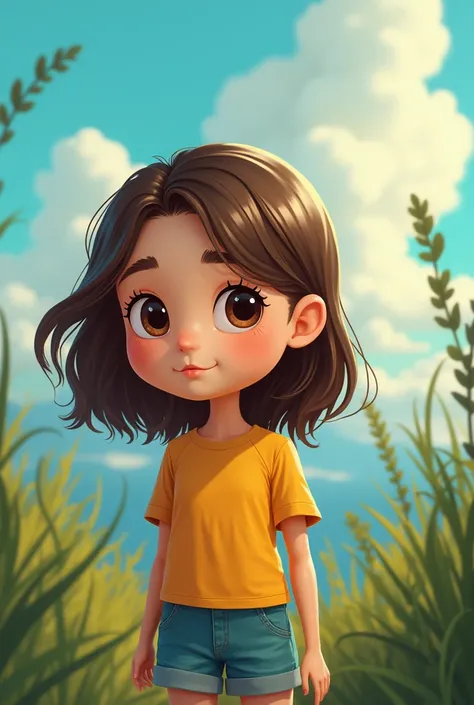 a girl (She had this incredible vision—she wanted to create a community for people passionate about environmental causes. have people around her) dont refine the picture too much and dont blur the background so much as well and no cartoon pictures
