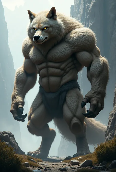 furry，wolf，big muscle