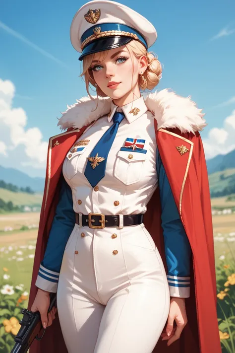 sexy women in otten empire jannasiry uniform *soldier uniform red color*