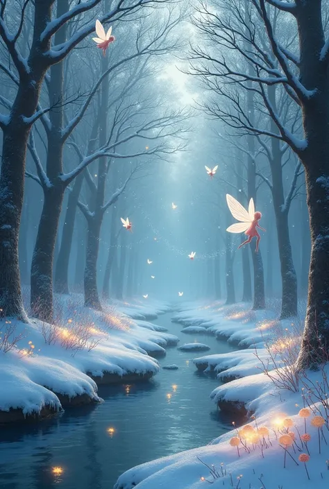 Fairy forest in winter 