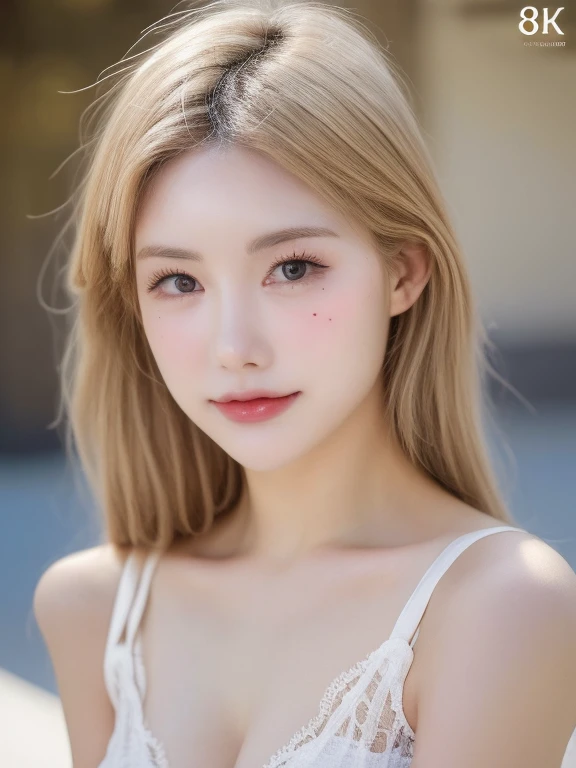 ((Best Quality, 8K, Masterpiece: 1.3)), Focus: 1.2, Perfect Body Beauty: 1.4, Highly Detailed Face and Texture, Fine Eyes, Double Eyelids, Whitened Skin, Long Hair, (Round Face: 1.5), (long white lace dress), mole under left eyes, Gigantic breasts, closed ...