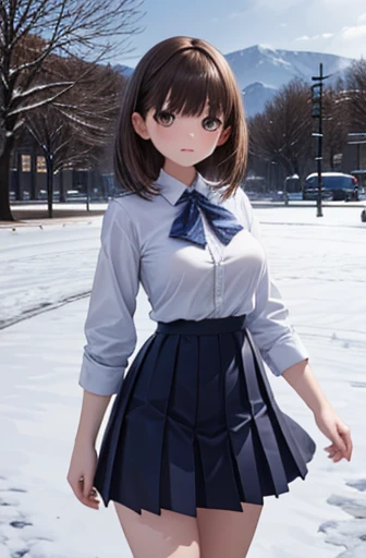  detailed face ,  very detailedな目,


woman, ((  Masterpiece ,   best quality )),  detailed skin,  very detailed,  movie lighting,  super realistic, ,  watch viewers, 
,  brown hair, , Portraiture, Outdoor, snow,   clevis,   small breasts,   wide hips,  Thi...