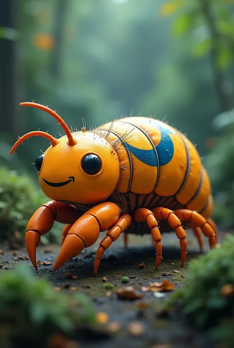 Cute isopod with Amazons colors and logo