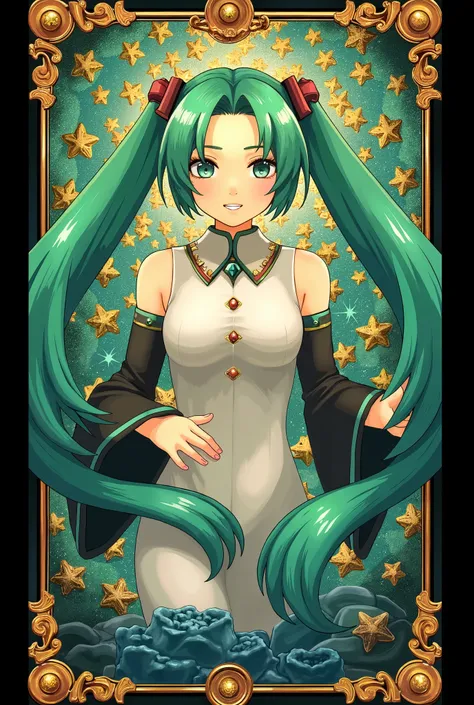 (masterpiece、 best quality、 best quality、 Official Art、beautifulとbeautiful:1.2)、( one girl:1.3) Hatsune Miku 、 twin tails, Beautiful breasts,(  Masterpiece ,  best quality,  best quality,  Official Art, beautiful、And aesthetic :1.2), ( 1 girl:1.3), ( fract...