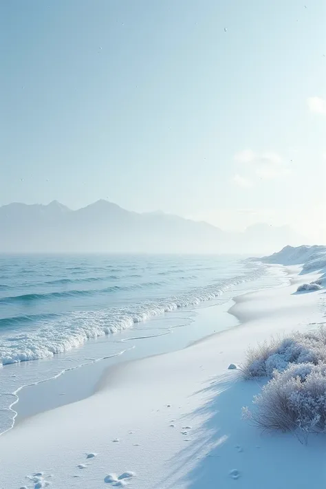 Snow at the beach
