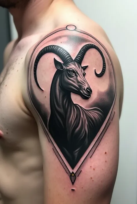 Draw a draft capricorn tattoo for male
