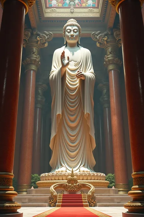 Tall standing buddha at temple