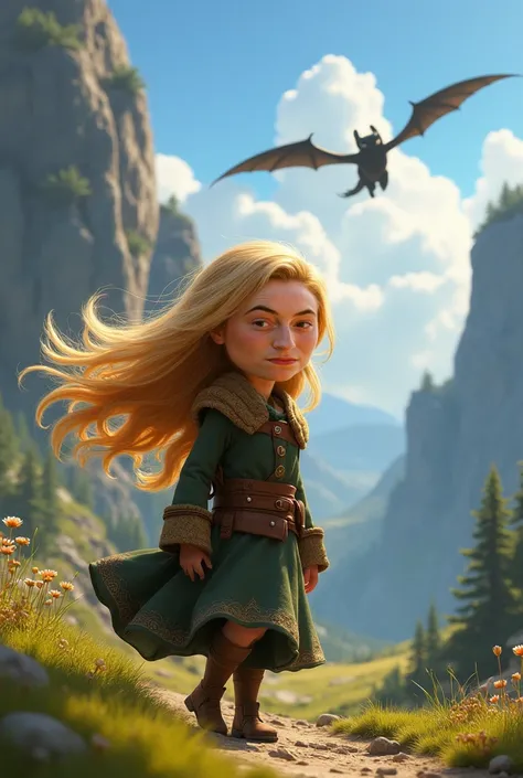 cela doit doit ressemble a la filleau premier plan blonde. mais dans le monde de "How to Train Your Dragon"