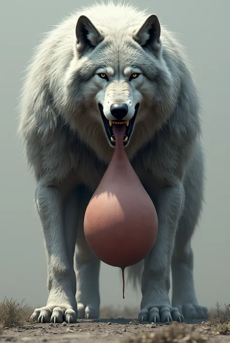 Wolf with giant penis 