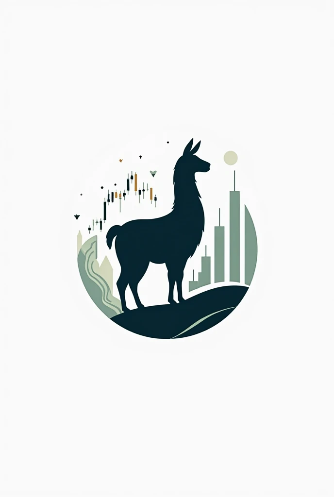 Logo professionnel lama sur le thème du Trading, rajouter un graphique bourse avec du forex