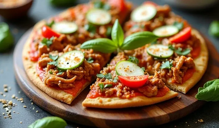  KETO THAI CHICKEN FLATBREAD PIZZA             [83]
In the event that youre desiring a delectable, low-carb option in contrast to conventional pizza, this Keto Thai Chicken Flatbread Pizza is the ideal choice! Joining the strong and energetic kinds of Thai...