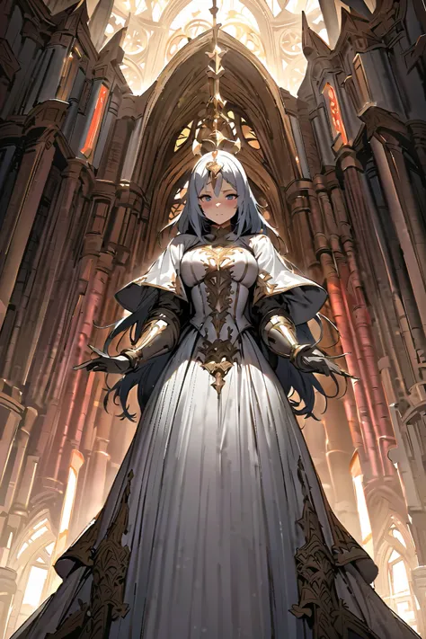 NSFW,masterpiece, best quality, high definition , Very detailed, fantasy standing in a church,female knight,Light clothing