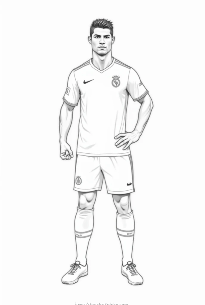 Ronaldo outline drawing 