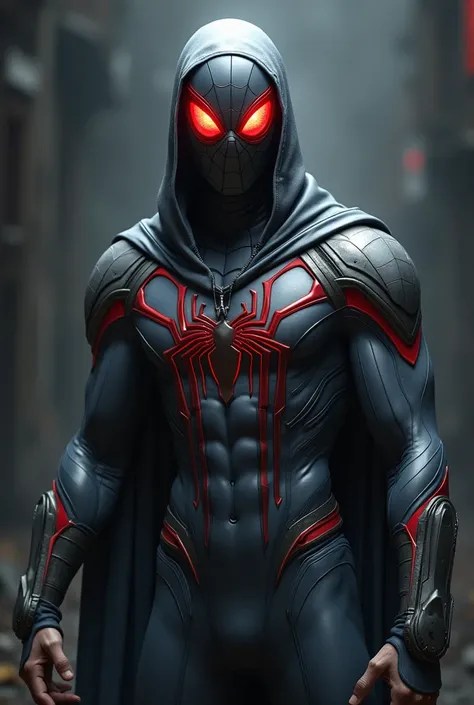 Spider man grey suit and red eyes more difference the original