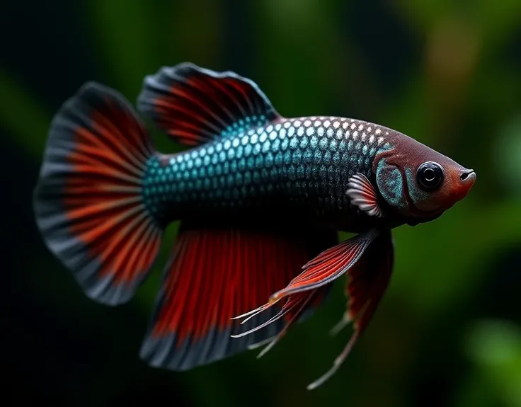 The native Betta fish, black