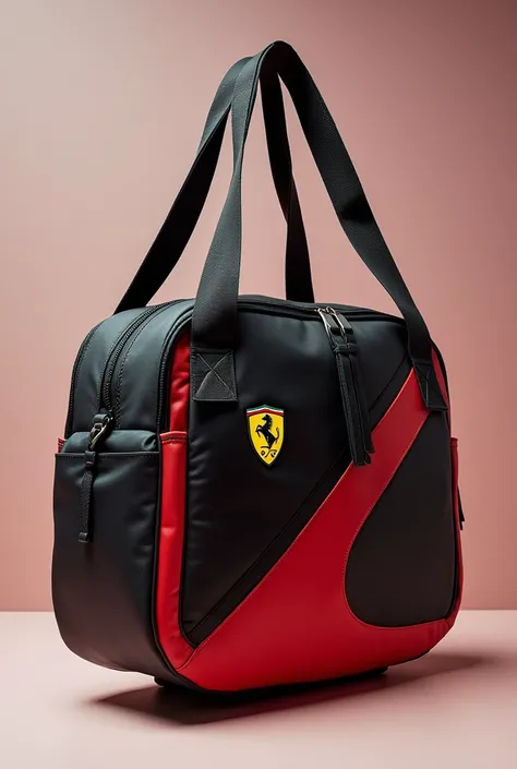  Sports bag for active athletes ,  with a unique elegant design in Ferrari style . That a bolus and not a backpack .  That is customizable and shows all types of bags. Let it be a handbag and its brand is called Flex
