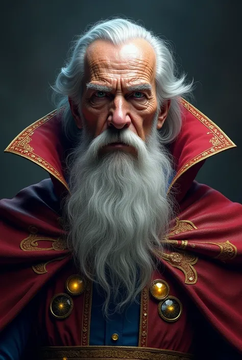 Create a realistic image based on the elderly character from the comics Dr. Strange 