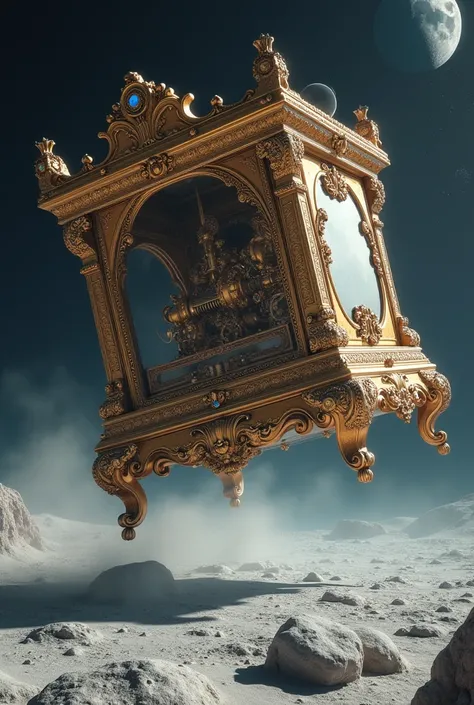 A large current music box falling into the Moons atmosphere