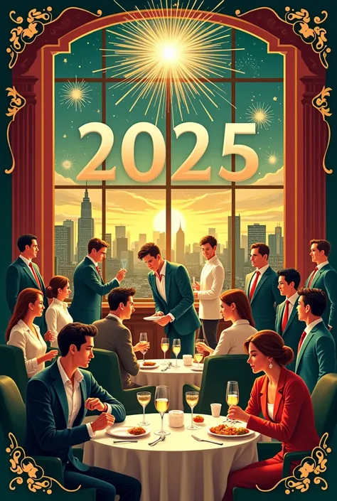 Un afis pentru revelion 2025 la restaurant fork
