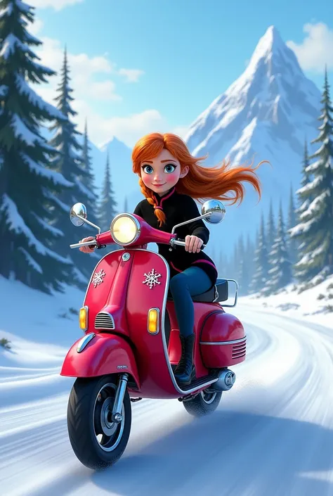    Frozen movie images aana Vespa bike ride   