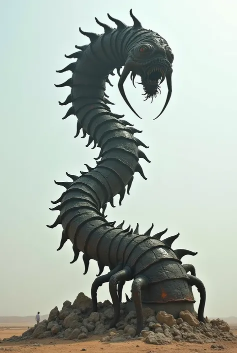 centipede statue looks like a spine