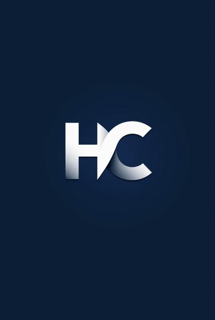  CREATE LOGO WITH THE LETTERS HC ,  IN DARK BLUE AND WHITE, THAT INTERTWINE , WITH MODERN FONTS  