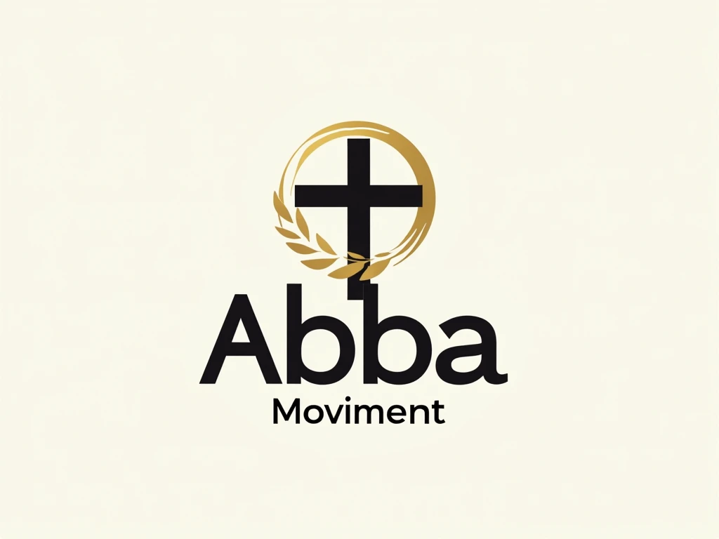  Create a logo for a Christian page called Abba Moviment . O design deve ser minimalista, but impactful,  combining creativity with spirituality .  Follow the guidelines below to detail the :

    Central Concept:
        O nome Abba (Good)  must be the ce...