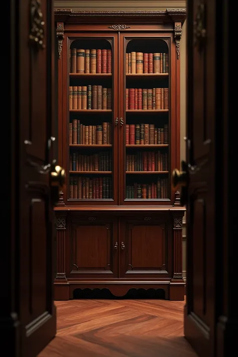 Background with a bookcase ,  and with some letters teoestev