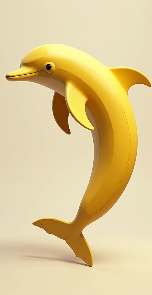 Banana-shaped dolphin, clear banana details, fine details