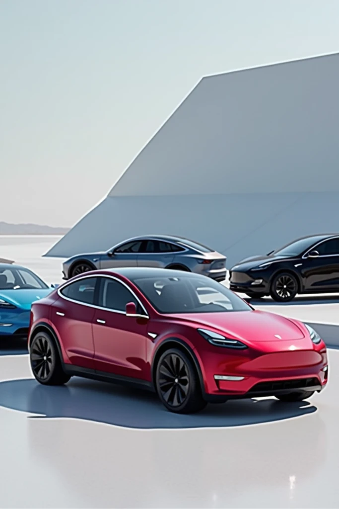 Tesla model Y all colors 
