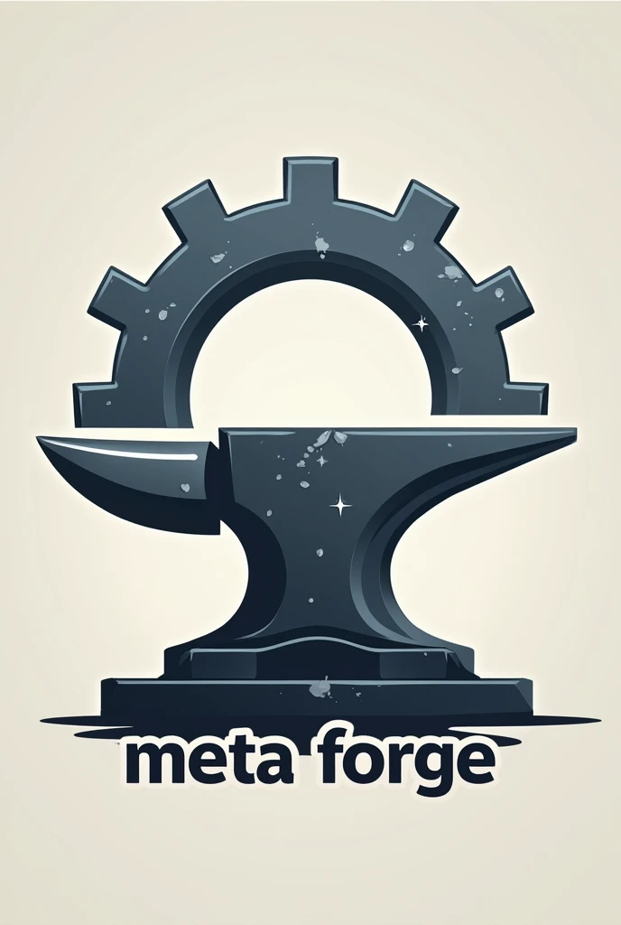  Logo with an anvil and text "meta forge "