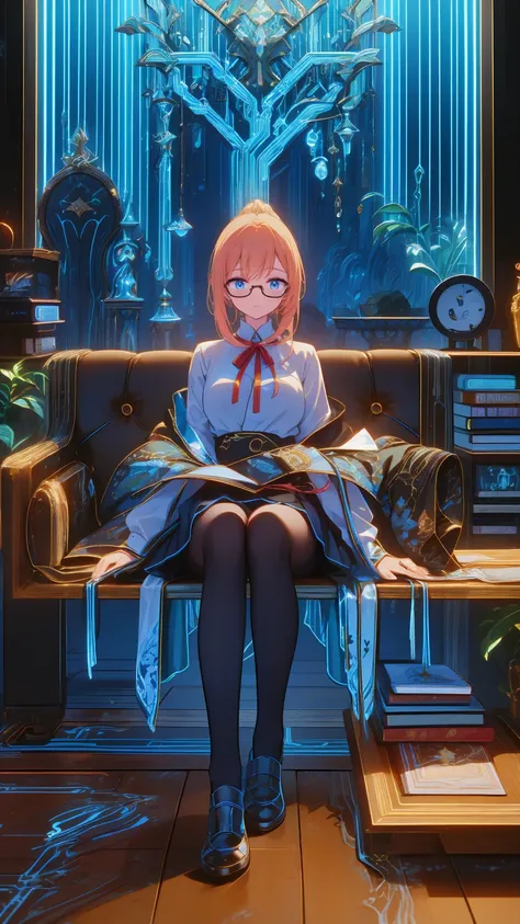  A beautiful anime-style girl  。whole body。 capturing the entirety of the dramatic footage 。  First year high school student  。 had。 Short due to the heat 。  My dream for the future is to become a characteristic mystery writer and businesswoman .。  My favo...