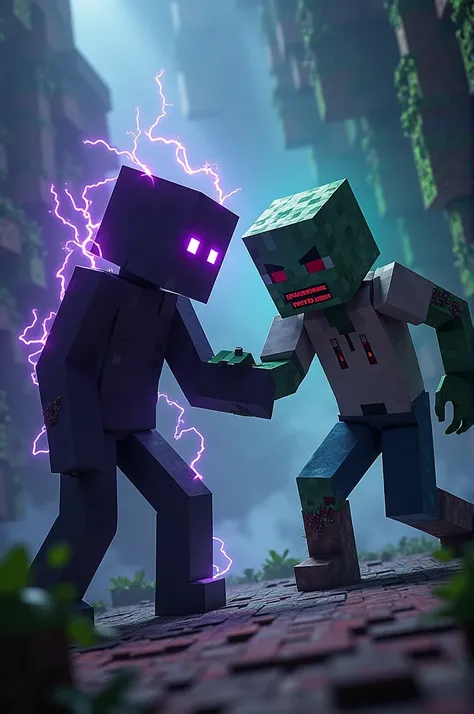 Enderman VS zombie Minecraft square