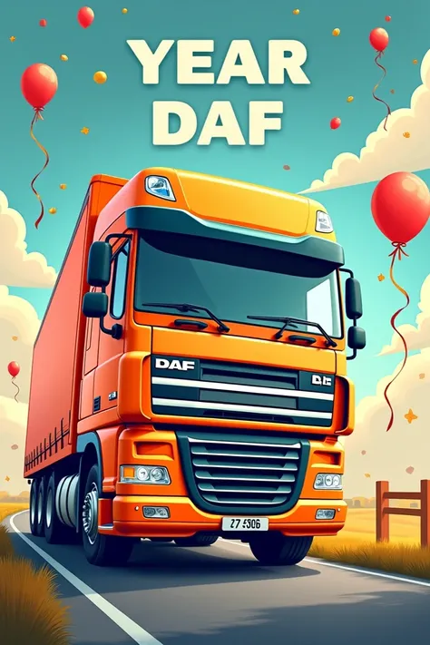 25 years of DAF Trucks funny anniversary card