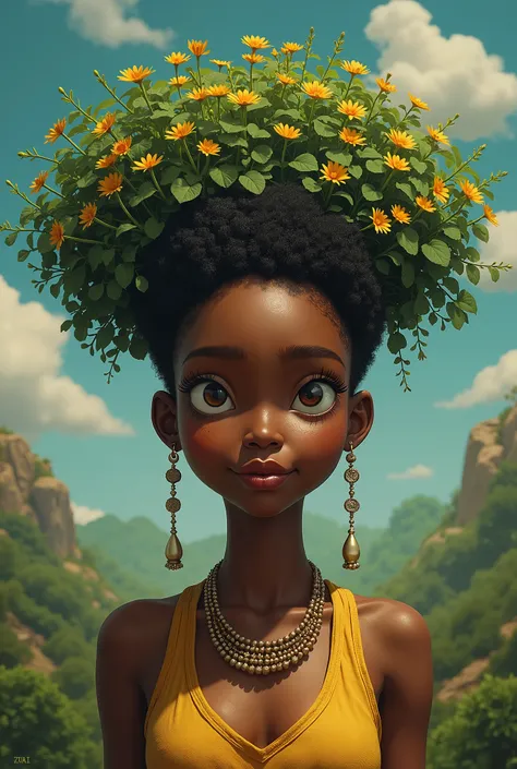 Once upon a time,  in a small town in the heart of Africa ,  a young woman named Zuri .  She lived in a place surrounded by jungles and mountains ,  where the elderly told ancient stories about spirits and animals that spoke .  One of the best-known storie...