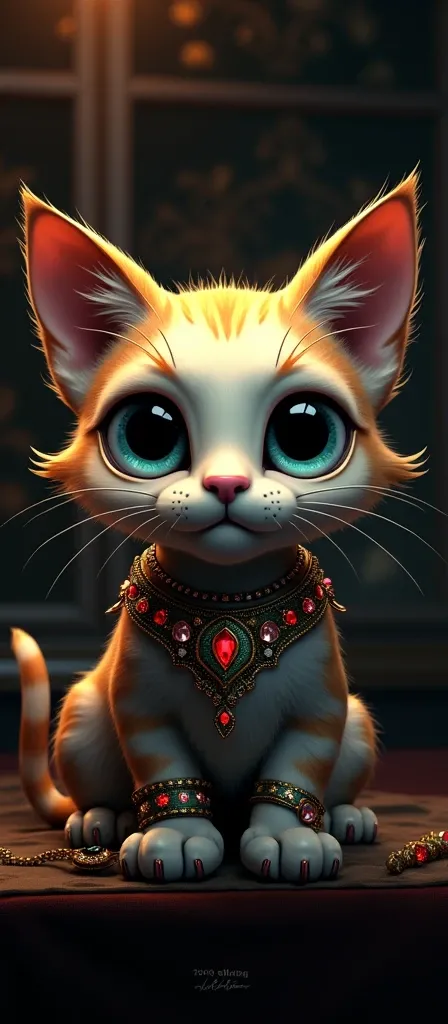 Put jewellery on this cat