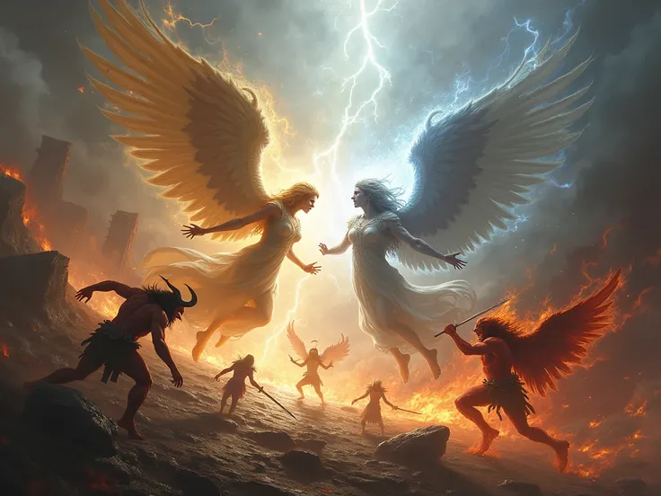 WAR BETWEEN ANGELS AND DEMONS SPIRIT WORLD