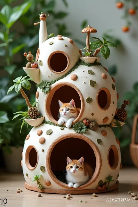 curious houses for cats made by hand