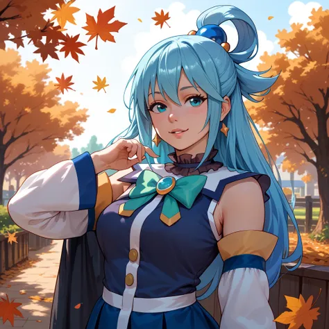 Aqua de Konosuba in autumn