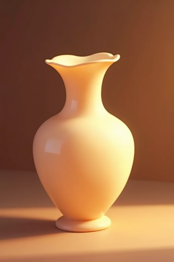 Create the image of an alabaster vase,  disney pixar style, Cartoon.