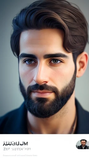 Realistic photo of a Judaism man with short hair focusing on the face 