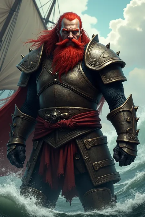 Durch pirate armor with red beard