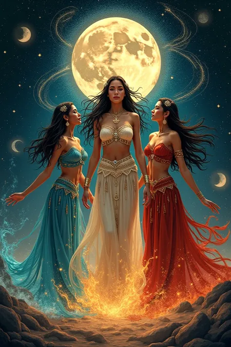  Create the poster to summon women who are at the service of the 4 elements (Water, tierra, Air and Fire )  for next Tuesday, December 3 at 21 .00 hours.  It is for the traditional Mexican moon dance group , llamado Aucuauhtli aguia de Water