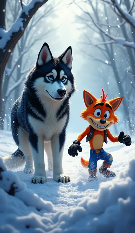 husky and crash bandicoot 🌨 🖤🖤🖤