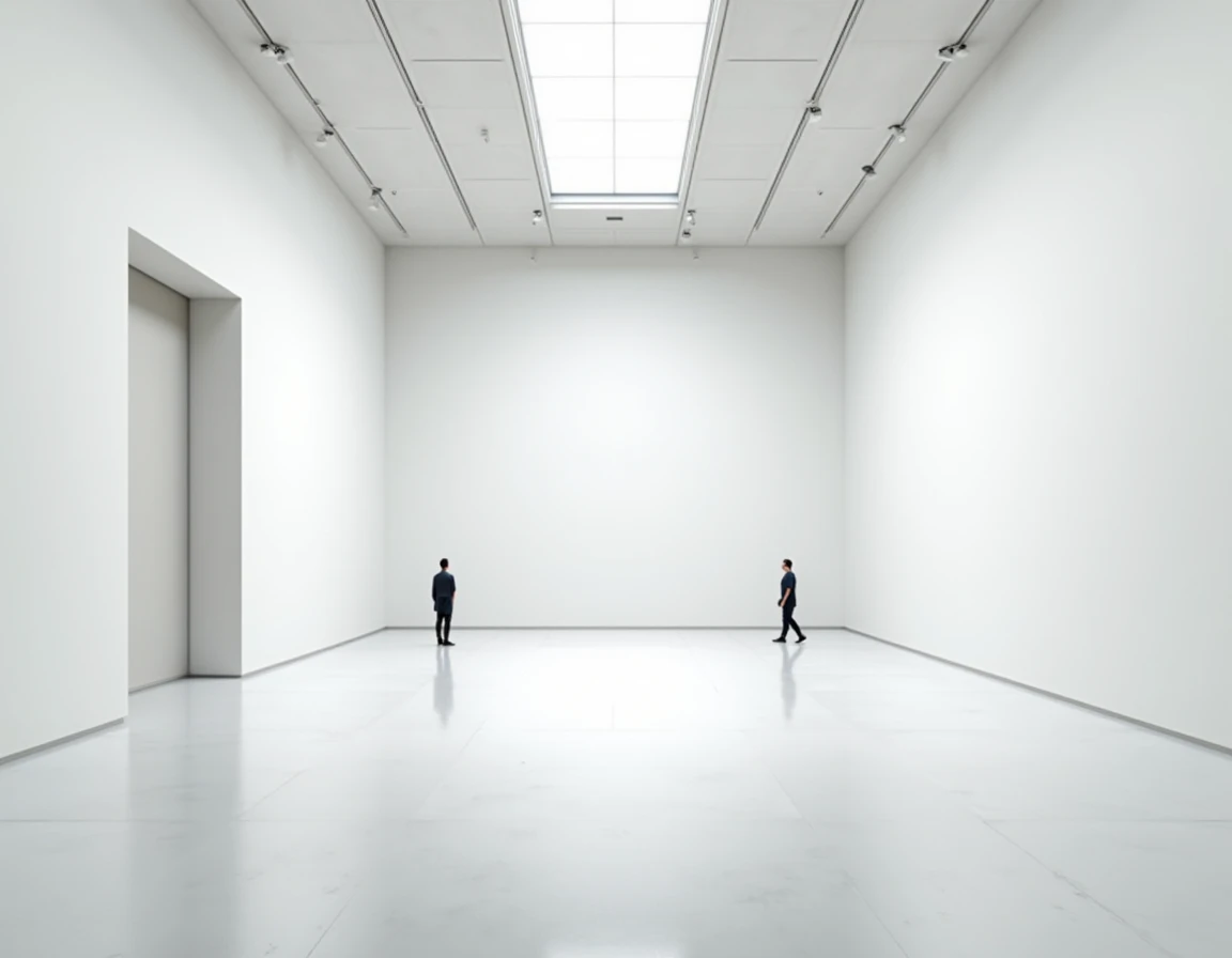 an empty museum room