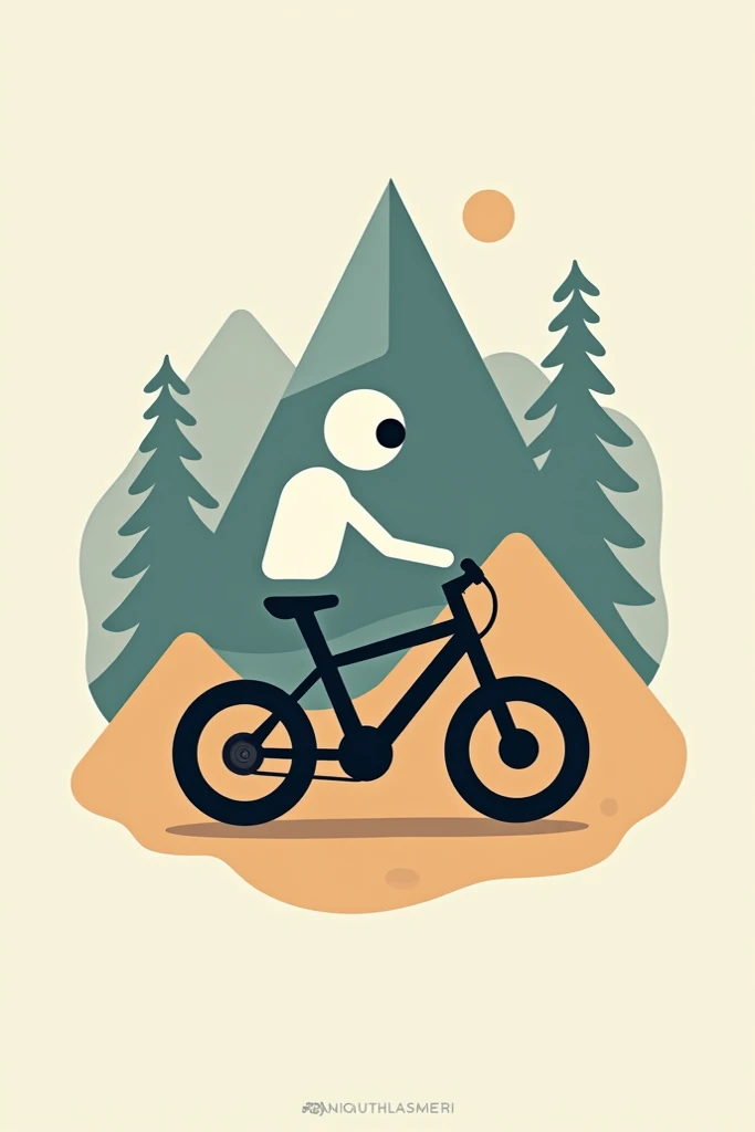 Create a logo inviting a mountain bike and a camera 